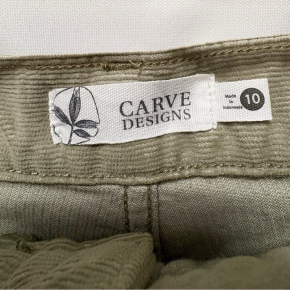 Carve Designs Oahu 4 inch Corduroy Shorts Olive Size 10 NEW - Picture 8 of 9